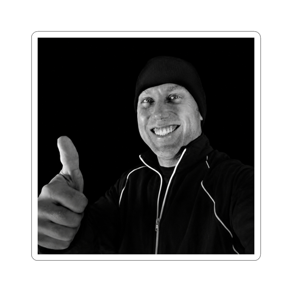 Smiling Man Thumbs Up Sticker | Kiss-Cut Sticker | Swifty